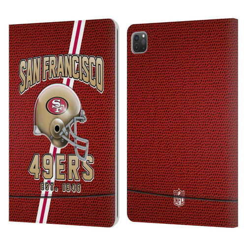 NFL San Francisco 49ers Logo Art Football Stripes Leather Book Wallet Case Cover For Apple iPad Pro 11 2020 / 2021 / 2022