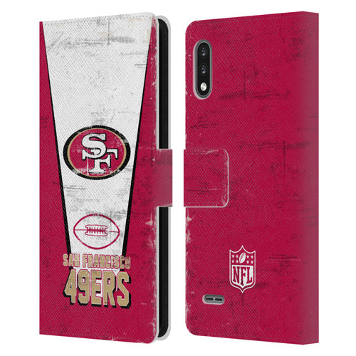 NFL San Francisco 49ers Logo Art Banner Leather Book Wallet Case Cover For LG K22