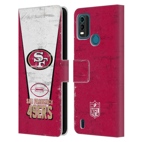 NFL San Francisco 49ers Logo Art Banner Leather Book Wallet Case Cover For Nokia G11 Plus
