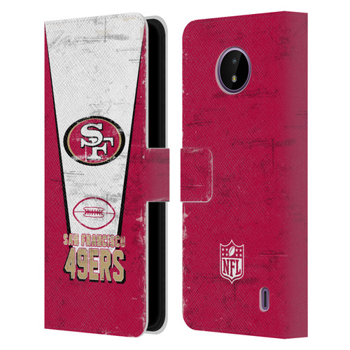 NFL San Francisco 49ers Logo Art Banner Leather Book Wallet Case Cover For Nokia C10 / C20