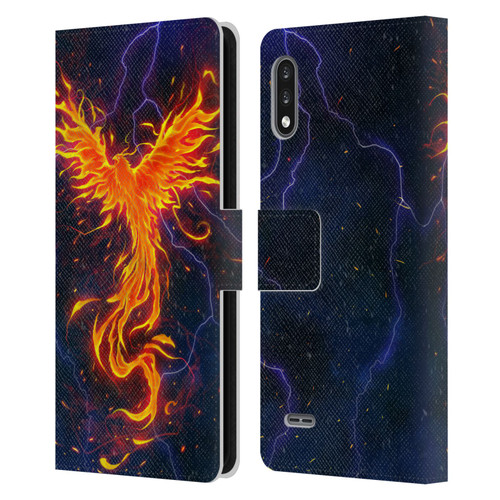 Christos Karapanos Phoenix 3 Rage Leather Book Wallet Case Cover For LG K22