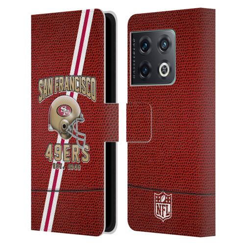 NFL San Francisco 49ers Logo Art Football Stripes Leather Book Wallet Case Cover For OnePlus 10 Pro