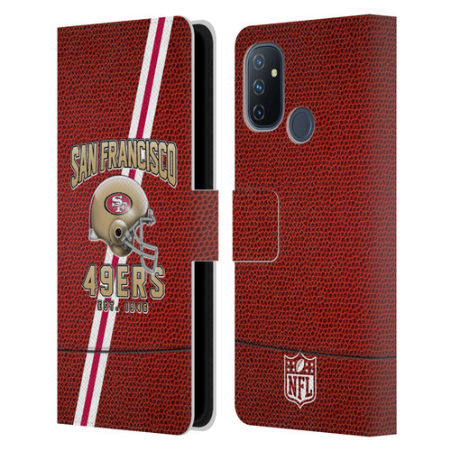 NFL San Francisco 49ers Logo Art Football Stripes Leather Book Wallet Case Cover For OnePlus Nord N100