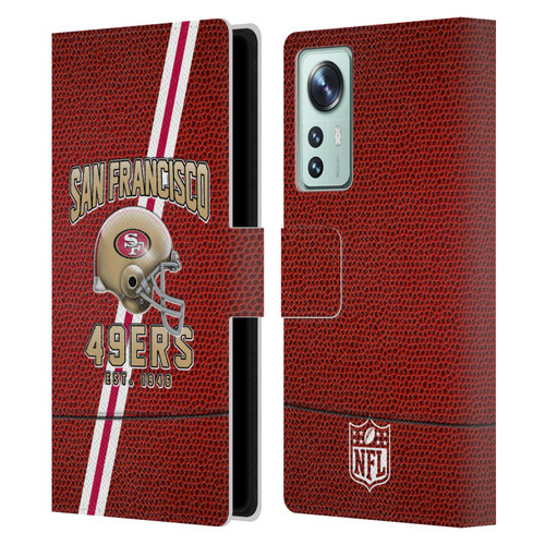 NFL San Francisco 49ers Logo Art Football Stripes Leather Book Wallet Case Cover For Xiaomi 12