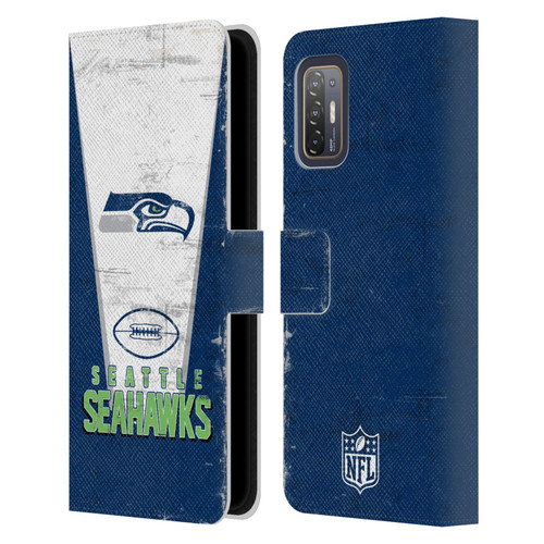 NFL Seattle Seahawks Logo Art Banner Leather Book Wallet Case Cover For HTC Desire 21 Pro 5G