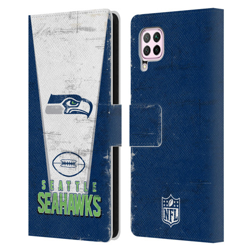 NFL Seattle Seahawks Logo Art Banner Leather Book Wallet Case Cover For Huawei Nova 6 SE / P40 Lite