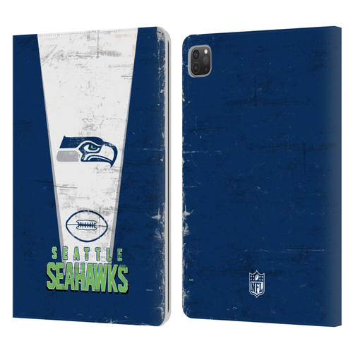 NFL Seattle Seahawks Logo Art Banner Leather Book Wallet Case Cover For Apple iPad Pro 11 2020 / 2021 / 2022