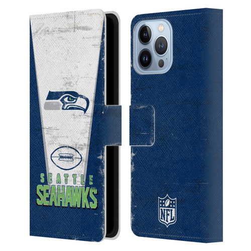NFL Seattle Seahawks Logo Art Banner Leather Book Wallet Case Cover For Apple iPhone 13 Pro Max
