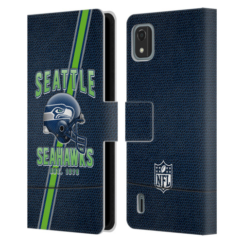 NFL Seattle Seahawks Logo Art Football Stripes Leather Book Wallet Case Cover For Nokia C2 2nd Edition