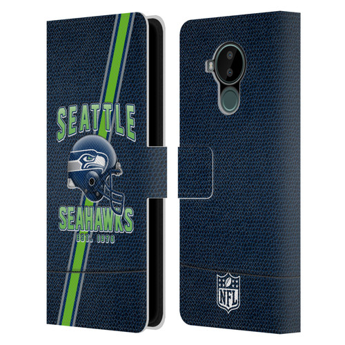 NFL Seattle Seahawks Logo Art Football Stripes Leather Book Wallet Case Cover For Nokia C30