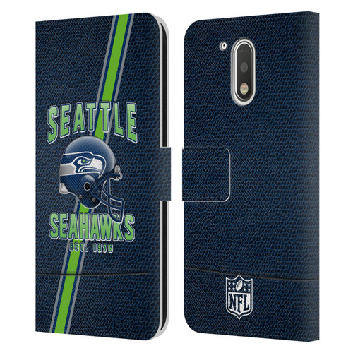 NFL Seattle Seahawks Logo Art Football Stripes Leather Book Wallet Case Cover For Motorola Moto G41