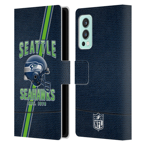 NFL Seattle Seahawks Logo Art Football Stripes Leather Book Wallet Case Cover For OnePlus Nord 2 5G