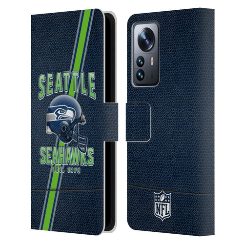 NFL Seattle Seahawks Logo Art Football Stripes Leather Book Wallet Case Cover For Xiaomi 12 Pro