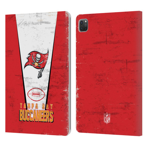 NFL Tampa Bay Buccaneers Logo Art Banner Leather Book Wallet Case Cover For Apple iPad Pro 11 2020 / 2021 / 2022
