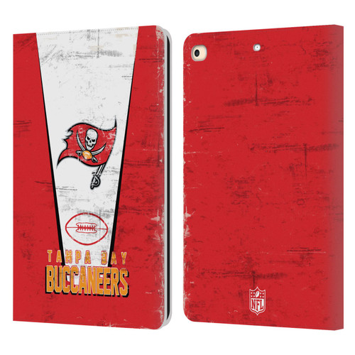 NFL Tampa Bay Buccaneers Logo Art Banner Leather Book Wallet Case Cover For Apple iPad 9.7 2017 / iPad 9.7 2018