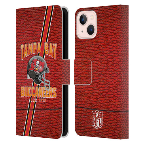 NFL Tampa Bay Buccaneers Logo Art Football Stripes Leather Book Wallet Case Cover For Apple iPhone 13
