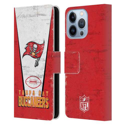 NFL Tampa Bay Buccaneers Logo Art Banner Leather Book Wallet Case Cover For Apple iPhone 13 Pro