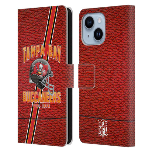 NFL Tampa Bay Buccaneers Logo Art Football Stripes Leather Book Wallet Case Cover For Apple iPhone 14 Plus