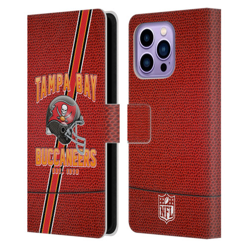 NFL Tampa Bay Buccaneers Logo Art Football Stripes Leather Book Wallet Case Cover For Apple iPhone 14 Pro Max