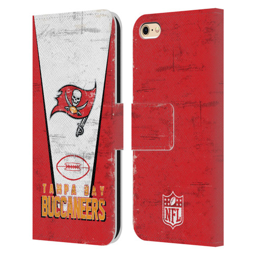 NFL Tampa Bay Buccaneers Logo Art Banner Leather Book Wallet Case Cover For Apple iPhone 6 / iPhone 6s