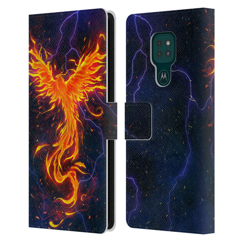 Christos Karapanos Phoenix 3 Rage Leather Book Wallet Case Cover For Motorola Moto G9 Play