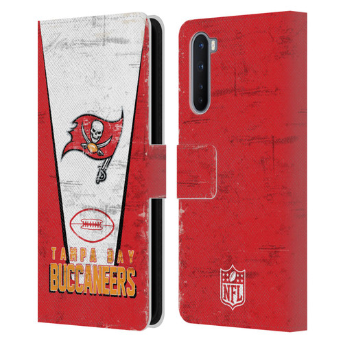 NFL Tampa Bay Buccaneers Logo Art Banner Leather Book Wallet Case Cover For OnePlus Nord 5G