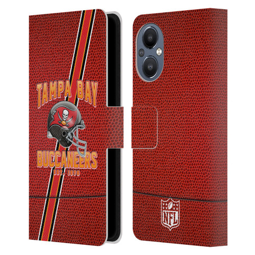 NFL Tampa Bay Buccaneers Logo Art Football Stripes Leather Book Wallet Case Cover For OnePlus Nord N20 5G