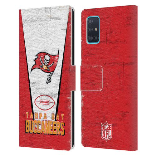 NFL Tampa Bay Buccaneers Logo Art Banner Leather Book Wallet Case Cover For Samsung Galaxy A51 (2019)