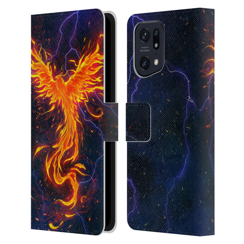 Christos Karapanos Phoenix 3 Rage Leather Book Wallet Case Cover For OPPO Find X5