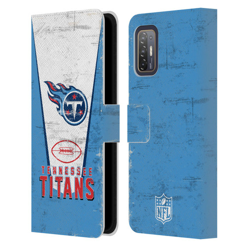 NFL Tennessee Titans Logo Art Banner Leather Book Wallet Case Cover For HTC Desire 21 Pro 5G