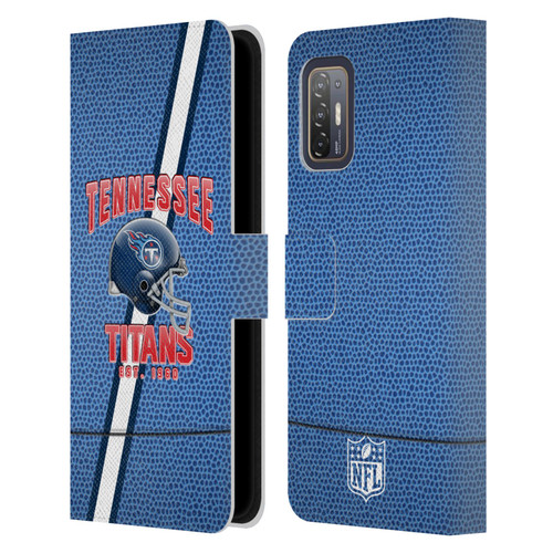 NFL Tennessee Titans Logo Art Football Stripes Leather Book Wallet Case Cover For HTC Desire 21 Pro 5G