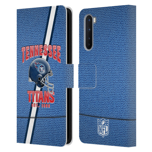 NFL Tennessee Titans Logo Art Football Stripes Leather Book Wallet Case Cover For OnePlus Nord 5G