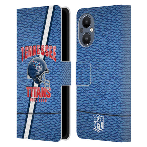 NFL Tennessee Titans Logo Art Football Stripes Leather Book Wallet Case Cover For OnePlus Nord N20 5G