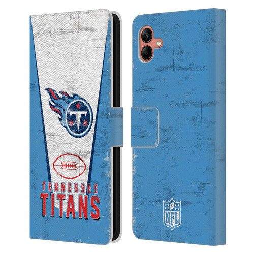 NFL Tennessee Titans Logo Art Banner Leather Book Wallet Case Cover For Samsung Galaxy A04 (2022)