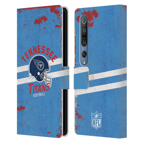 NFL Tennessee Titans Logo Art Helmet Distressed Leather Book Wallet Case Cover For Xiaomi Mi 10 5G / Mi 10 Pro 5G