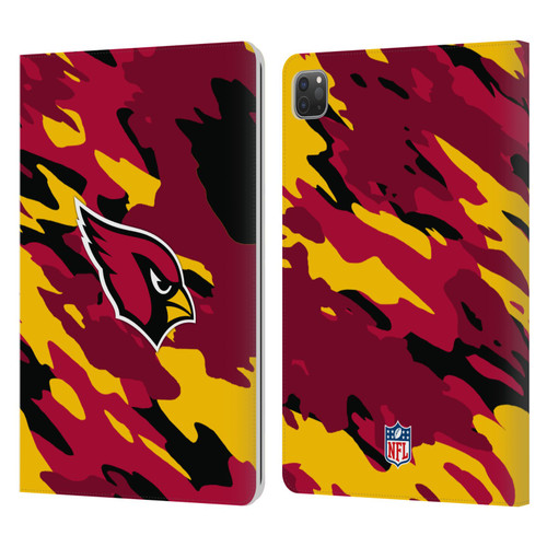 NFL Arizona Cardinals Logo Camou Leather Book Wallet Case Cover For Apple iPad Pro 11 2020 / 2021 / 2022