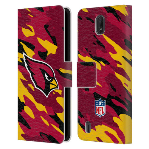 NFL Arizona Cardinals Logo Camou Leather Book Wallet Case Cover For Nokia C01 Plus/C1 2nd Edition
