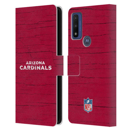 NFL Arizona Cardinals Logo Distressed Look Leather Book Wallet Case Cover For Motorola G Pure