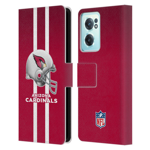 NFL Arizona Cardinals Logo Helmet Leather Book Wallet Case Cover For OnePlus Nord CE 2 5G