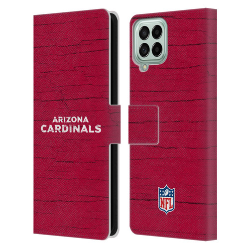 NFL Arizona Cardinals Logo Distressed Look Leather Book Wallet Case Cover For Samsung Galaxy M33 (2022)