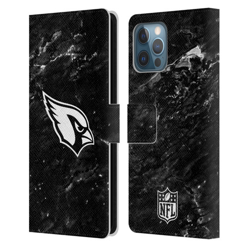 NFL Arizona Cardinals Artwork Marble Leather Book Wallet Case Cover For Apple iPhone 12 Pro Max