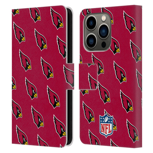 NFL Arizona Cardinals Artwork Patterns Leather Book Wallet Case Cover For Apple iPhone 14 Pro