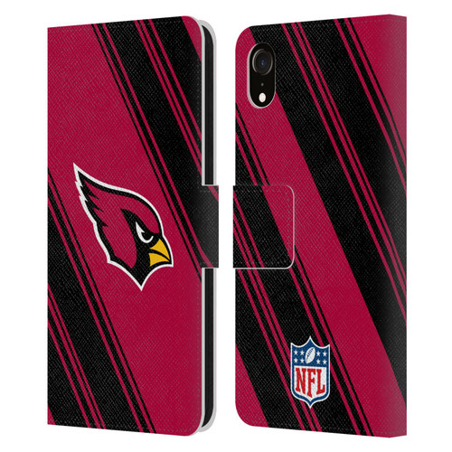 NFL Arizona Cardinals Artwork Stripes Leather Book Wallet Case Cover For Apple iPhone XR