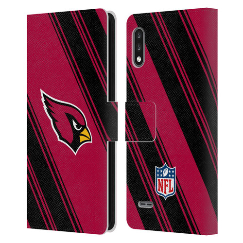 NFL Arizona Cardinals Artwork Stripes Leather Book Wallet Case Cover For LG K22