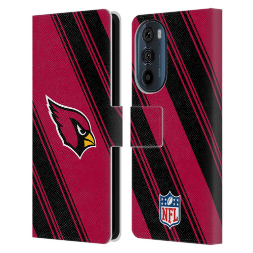 NFL Arizona Cardinals Artwork Stripes Leather Book Wallet Case Cover For Motorola Edge 30