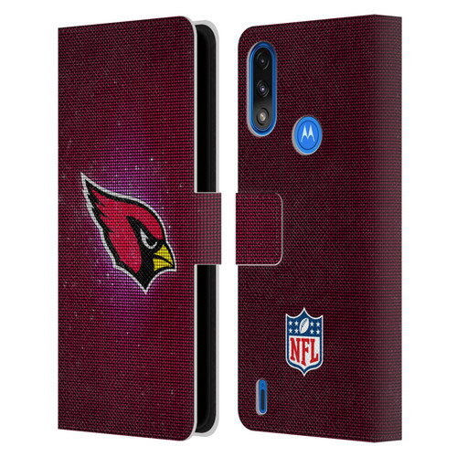 NFL Arizona Cardinals Artwork LED Leather Book Wallet Case Cover For Motorola Moto E7 Power / Moto E7i Power