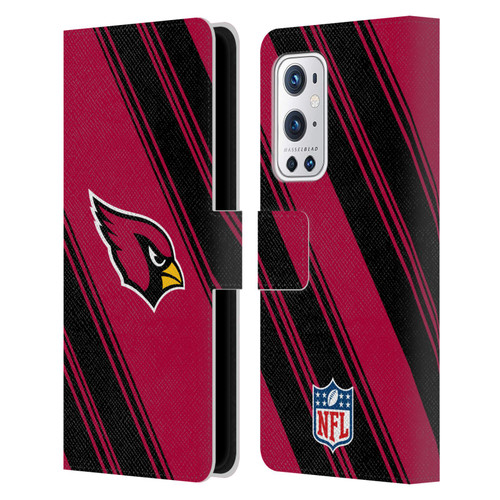 NFL Arizona Cardinals Artwork Stripes Leather Book Wallet Case Cover For OnePlus 9 Pro
