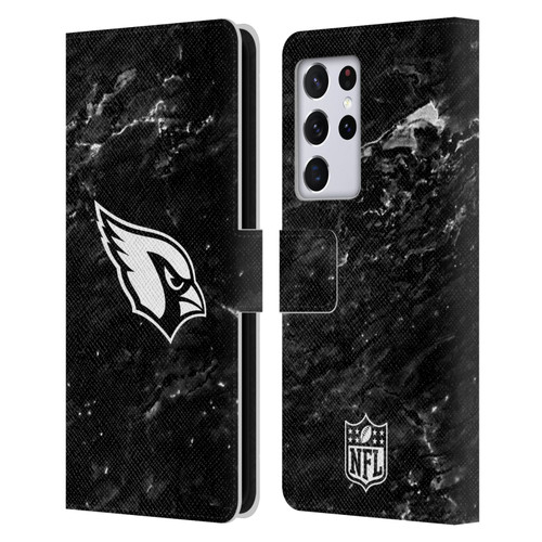 NFL Arizona Cardinals Artwork Marble Leather Book Wallet Case Cover For Samsung Galaxy S21 Ultra 5G
