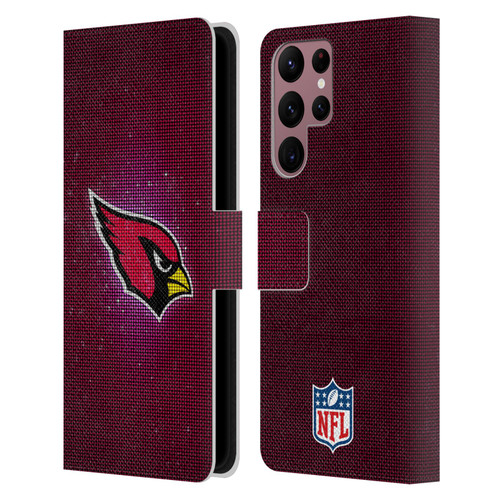 NFL Arizona Cardinals Artwork LED Leather Book Wallet Case Cover For Samsung Galaxy S22 Ultra 5G