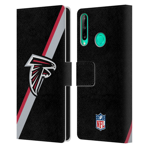NFL Atlanta Falcons Logo Stripes Leather Book Wallet Case Cover For Huawei P40 lite E
